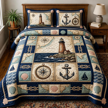 Sea Escape 3-Piece Quilted Bedding Set GFTOMA11725