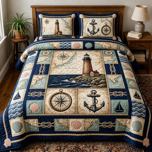 Sea Escape 3-Piece Quilted Bedding Set GFTOMA11725