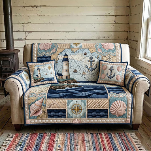 Sea Escape Quilted Sofa Cover GFTOMA11729C1