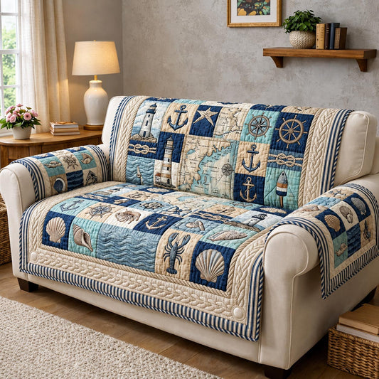 Sea Escape Quilted Sofa Cover GFTOMA11732