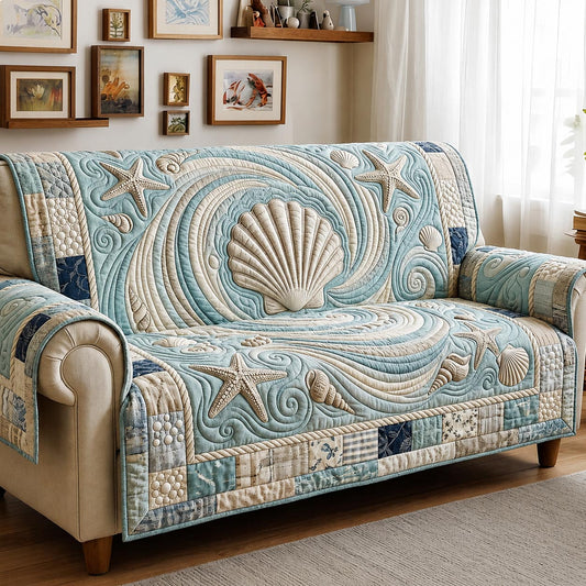 Sea Escape Quilted Sofa Cover GFTOMA11733