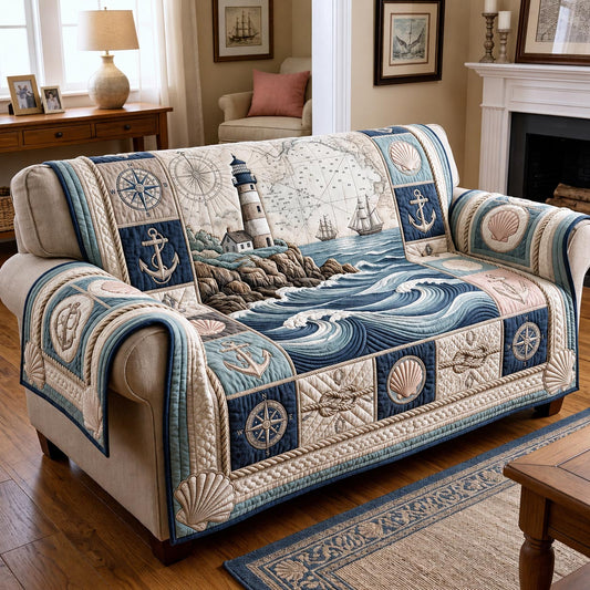 Sea Escape Quilted Sofa Cover GFTOMA11734