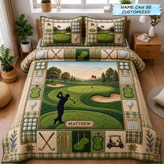 Swing Life 3-Piece Quilted Bedding Set QTCUZ GFTOMA11793