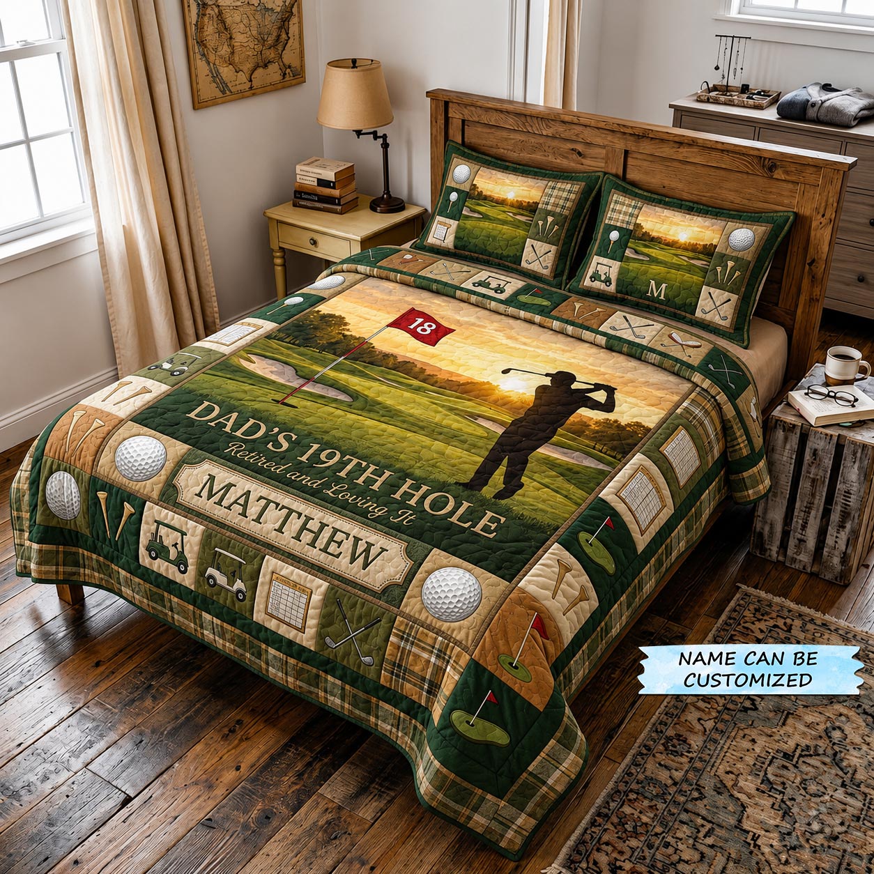 Swing Life 3-Piece Quilted Bedding Set QTCUZ GFTOMA11815