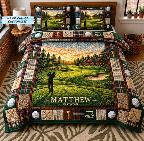 Swing Life 3-Piece Quilted Bedding Set QTCUZ GFTOMA11817