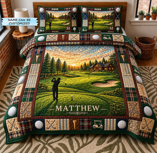 Swing Life 3-Piece Quilted Bedding Set QTCUZ GFTOMA11817