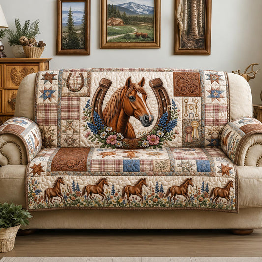 Western Soul Quilted Sofa Cover GFTOMA11834C1