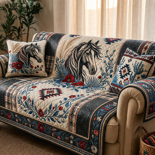 Western Soul Quilted Sofa Cover GFTOMA11835