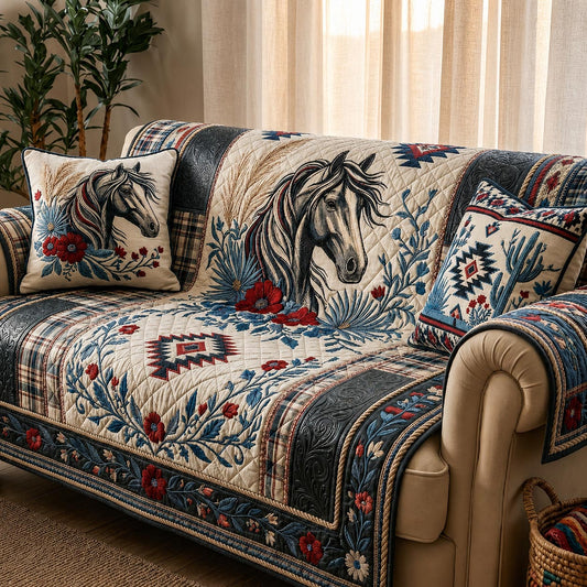 Western Soul Quilted Sofa Cover GFTOMA11835