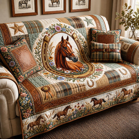 Western Soul Quilted Sofa Cover GFTOMA11839