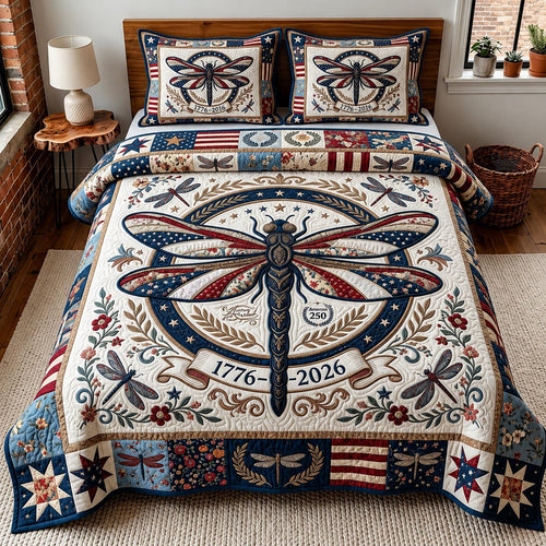 Liberty Dragonfly 3-Piece Quilted Bedding Set GFTOMA11859