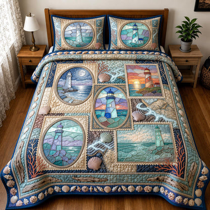 Sea Escape 3-Piece Quilted Bedding Set GFTOMA11865