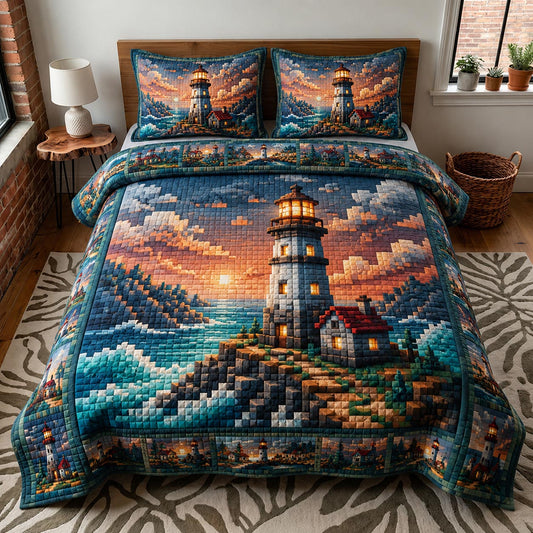 Sea Escape 3-Piece Quilted Bedding Set GFTOMA11866