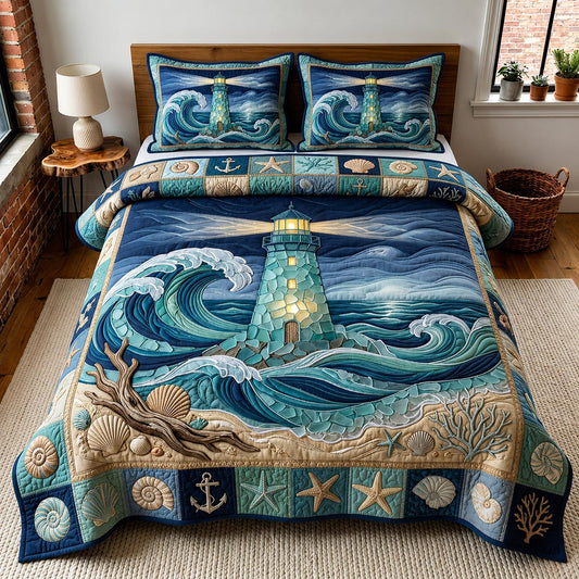 Sea Escape 3-Piece Quilted Bedding Set GFTOMA11867
