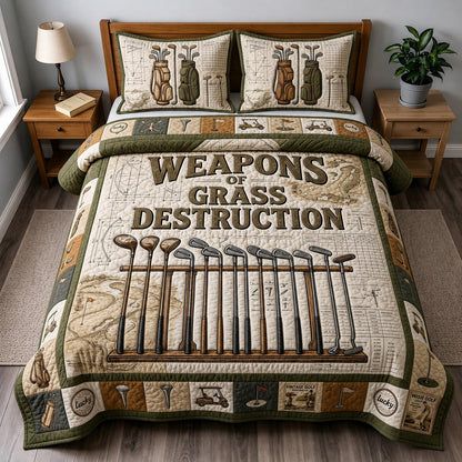 Fairway Spirit 3-Piece Quilted Bedding Set GFTOMA12015