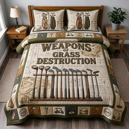 Fairway Spirit 3-Piece Quilted Bedding Set GFTOMA12015