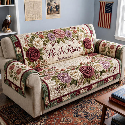 Faith Garden Quilted Sofa Cover GFTOMA12054