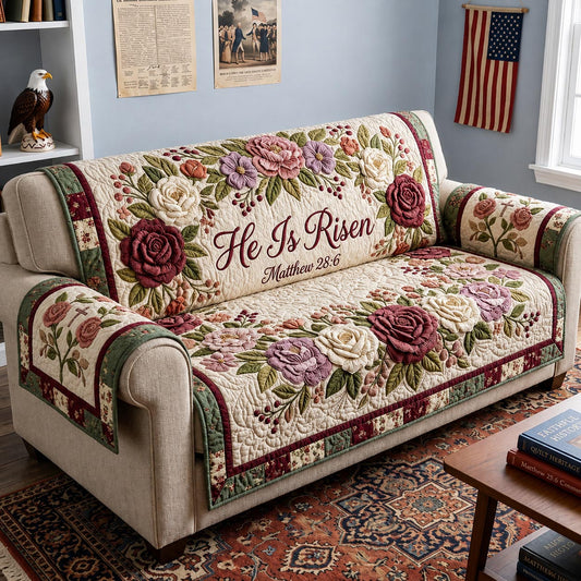 Faith Garden Quilted Sofa Cover GFTOMA12054