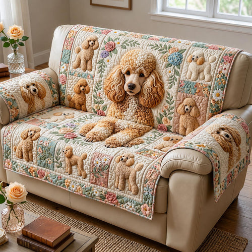 Poodle Grace Quilted Sofa Cover GFTOMA12063