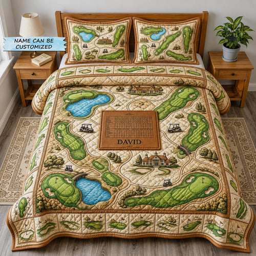 Swing Life 3-Piece Quilted Bedding Set QTCUZ GFTOMA12087