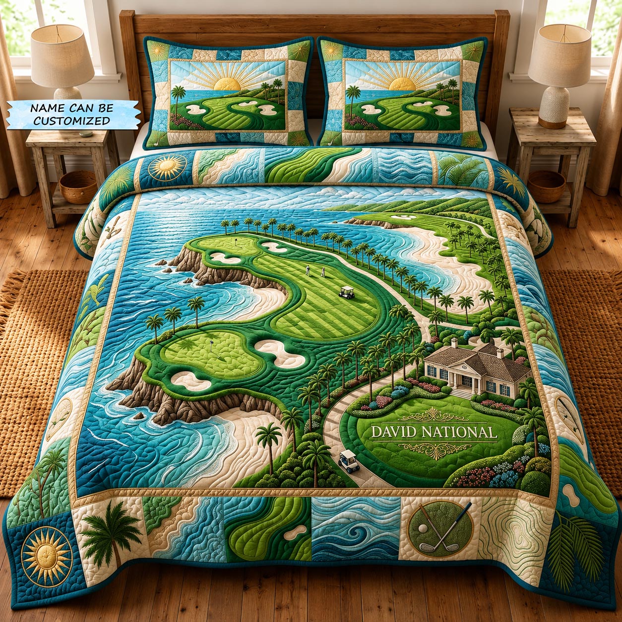 Swing Life 3-Piece Quilted Bedding Set QTCUZ GFTOMA12089