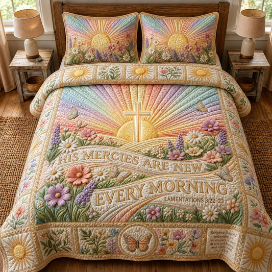 Radiant Faith 3-Piece Quilted Bedding Set GFTOMA12093