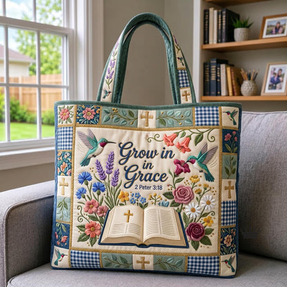 Faith Blossom Quilted Tote Bag GFTOMA12117