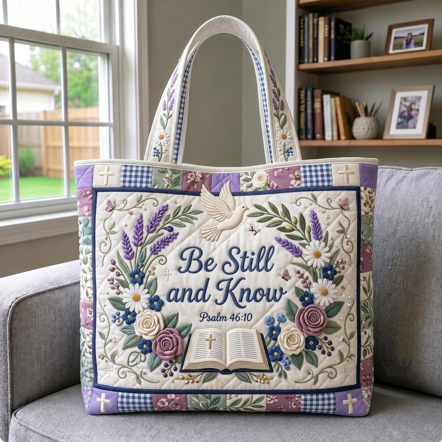Blooming Faith Quilted Tote Bag GFTOMA12122