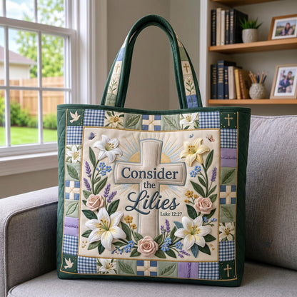 Faith Blossom Quilted Tote Bag GFTOMA12123
