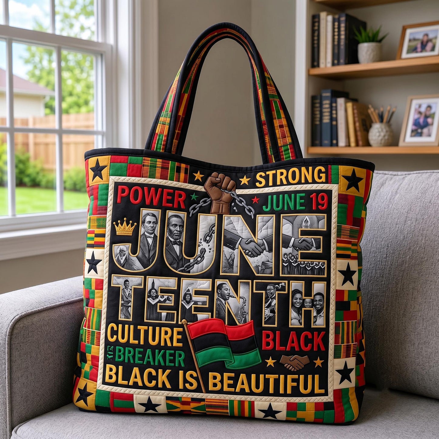 Bold Melanin Quilted Tote Bag GFTOMA12128