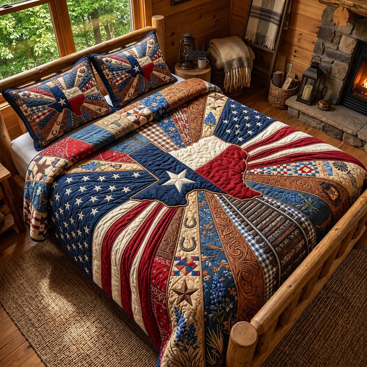 Texas Pride 3-Piece Quilted Bedding Set GFTOMA12131