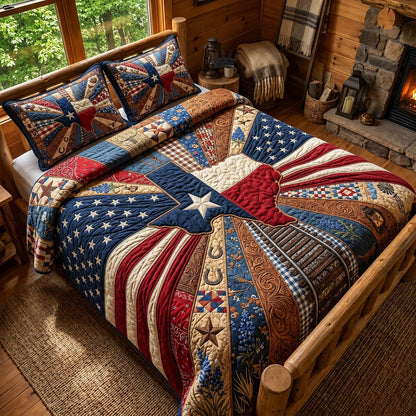 Texas Pride 3-Piece Quilted Bedding Set GFTOMA12131