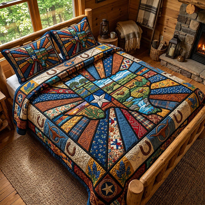 Texas Roots 3-Piece Quilted Bedding Set GFTOMA12135