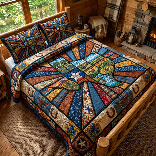 Texas Roots 3-Piece Quilted Bedding Set GFTOMA12135