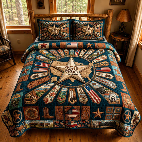 Heritage Patch 3-Piece Quilted Bedding Set GFTOMA12185