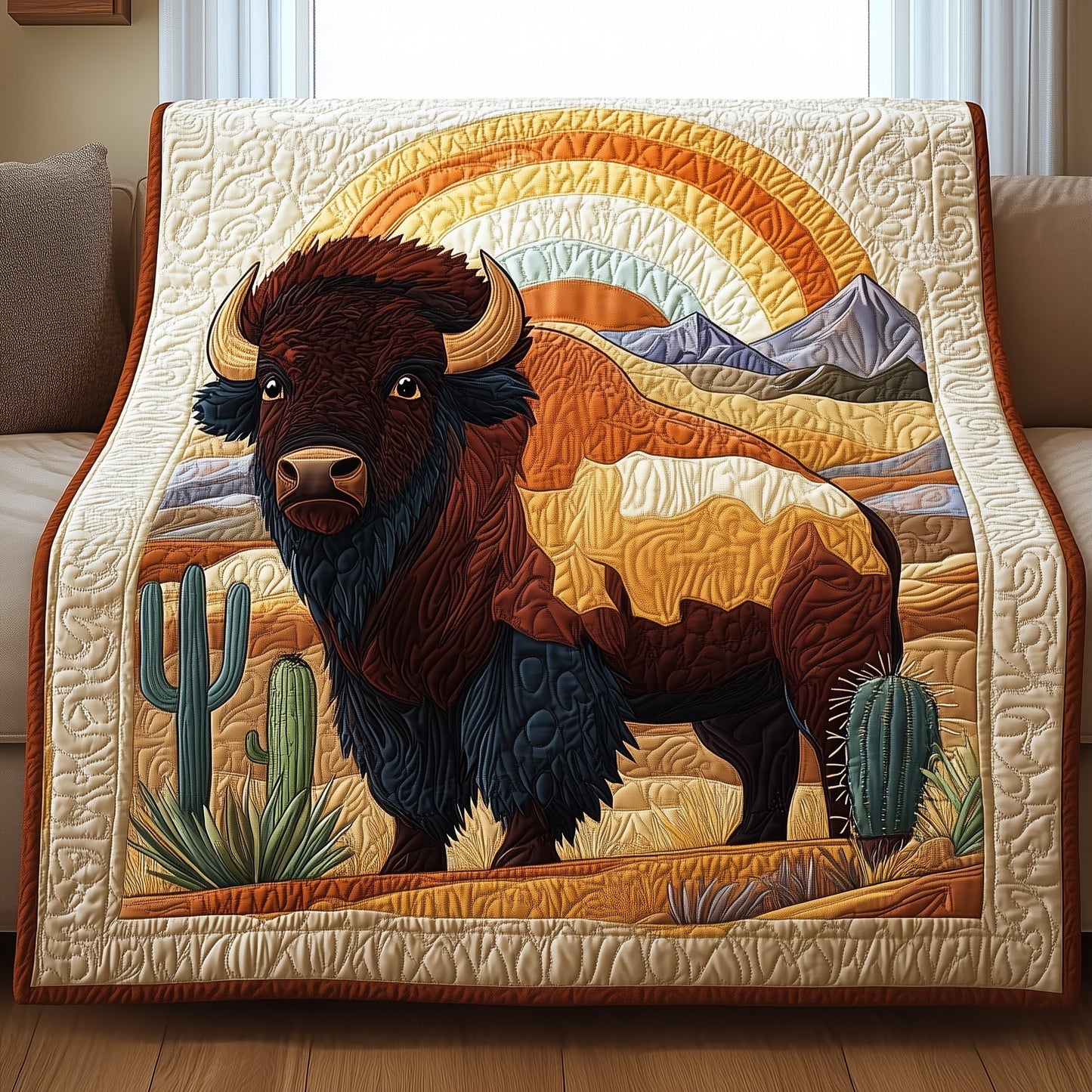 Wild Bison Quilted Blanket GFTOMA121