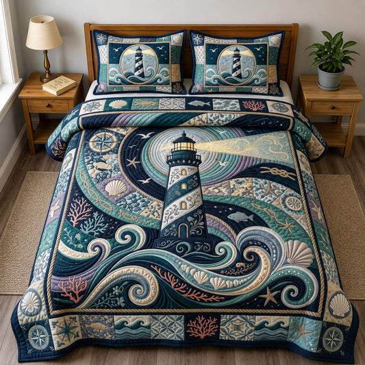 Sea Escape 3-Piece Quilted Bedding Set GFTOMA12209