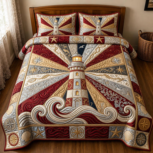 Sea Escape 3-Piece Quilted Bedding Set GFTOMA12211