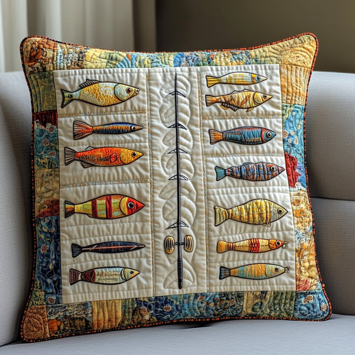 Fishing Delights Quilted Pillow Case GFTOMA1223