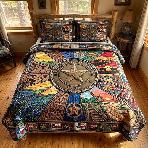 Lone Star 3-Piece Quilted Bedding Set GFTOMA12239