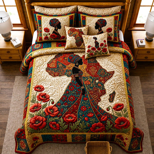 Black Royalty 3-Piece Quilted Bedding Set GFTOMA12247