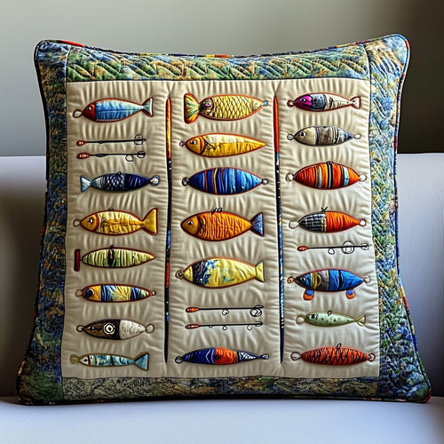 Fishing Delights Quilted Pillow Case GFTOMA1227