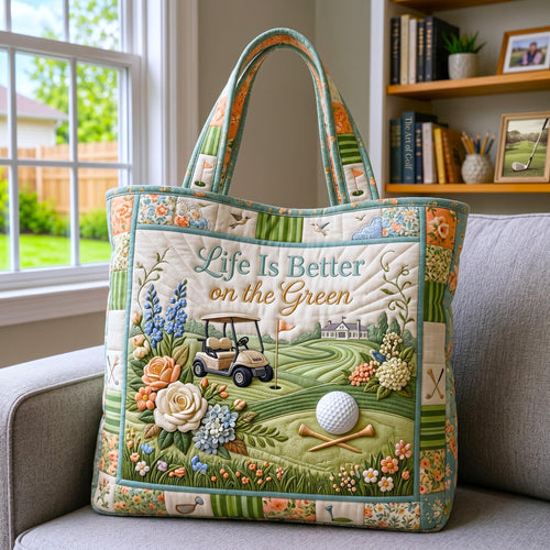 Golf Blossom Quilted Tote Bag GFTOMA12309