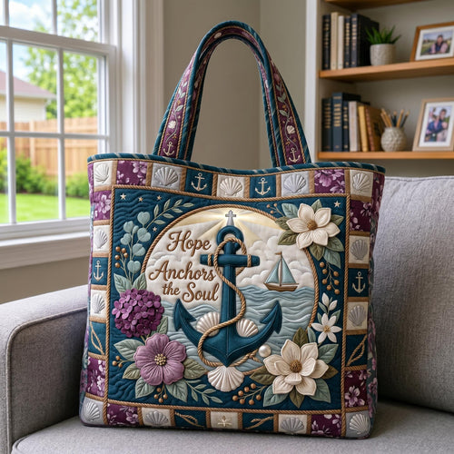 Faith Anchor Quilted Tote Bag GFTOMA12311