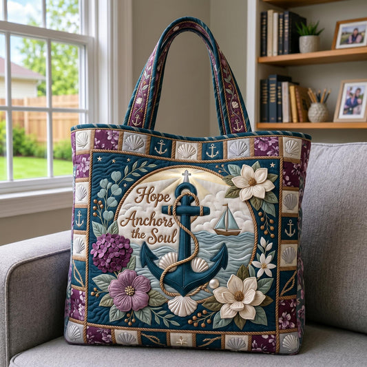 Faith Anchor Quilted Tote Bag GFTOMA12311