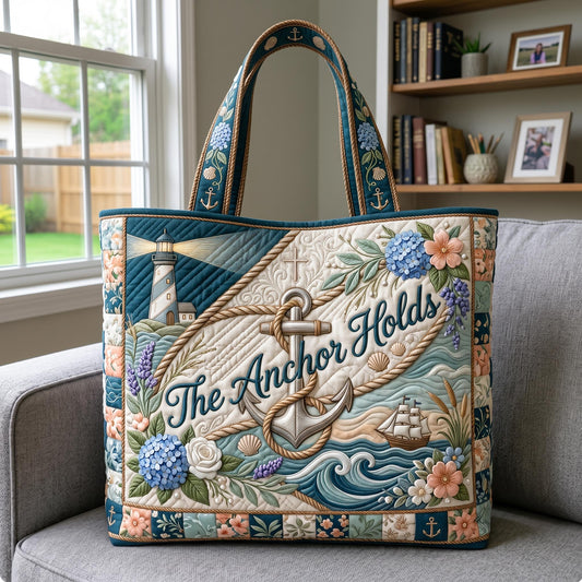 Anchored Faith Quilted Tote Bag GFTOMA12312