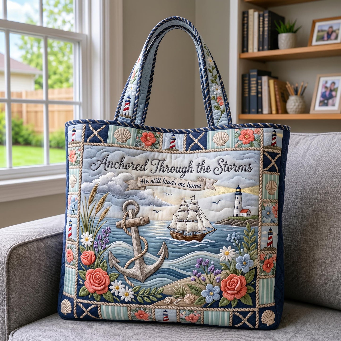 Ocean Grace Quilted Tote Bag GFTOMA12314