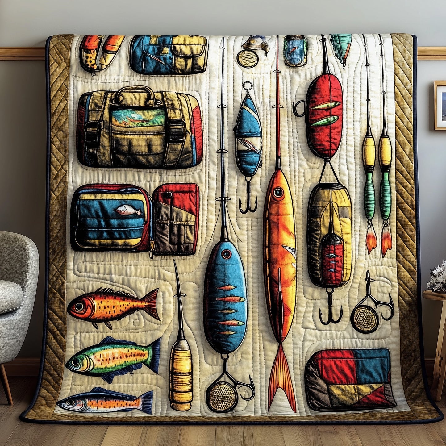 Fishing Delights Quilted Blanket GFTOMA1232