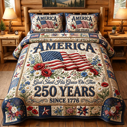 Heritage Patch 3-Piece Quilted Bedding Set GFTOMA12345