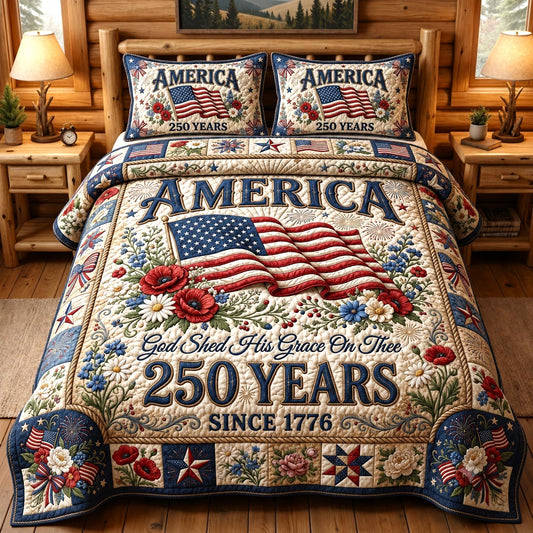 Heritage Patch 3-Piece Quilted Bedding Set GFTOMA12345